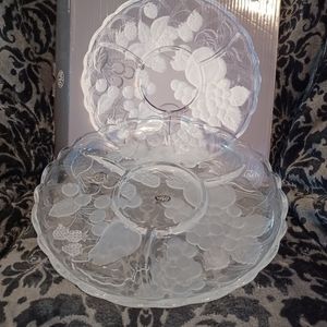 Large, Heavy, Crystal Platter